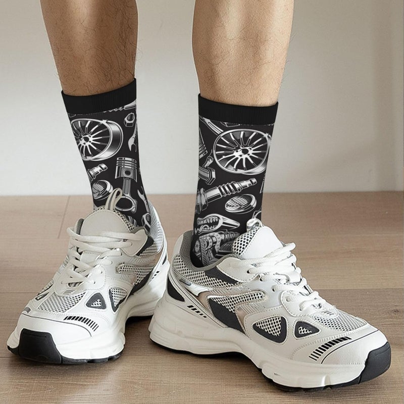 Poream Novelty Funny Crew Socks, Cool Breathable Dress Socks Gift For Men Women - Image 3